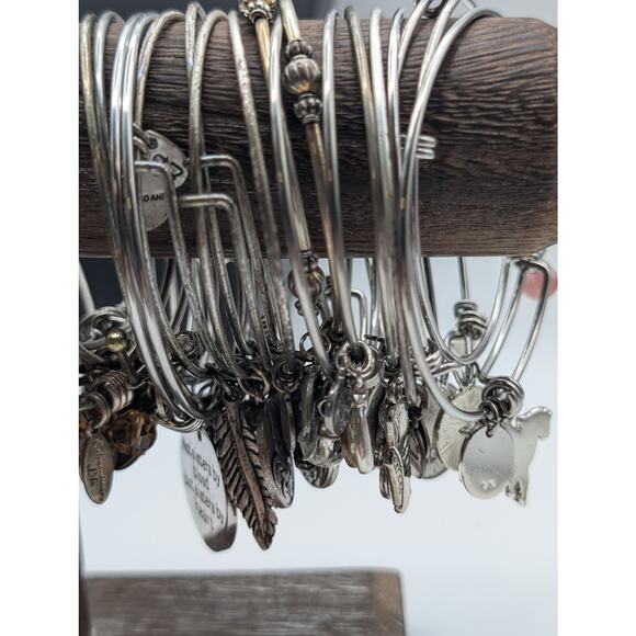 Lot of Twenty-Nine Alex and Ani & Similar Adjustable Wire Bangle Bracelets - Picture 6 of 12